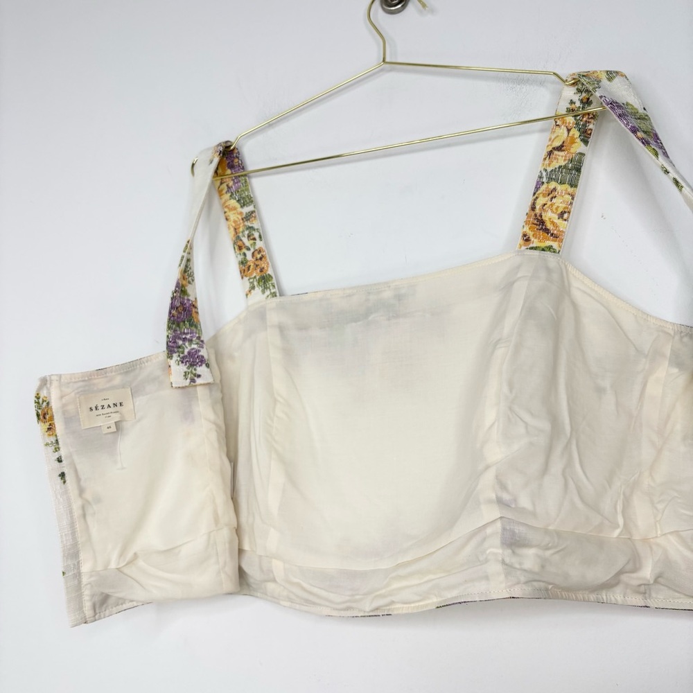 Sezane Jenson Trousers and Hermance Top Ella Purple Floral Size 14 Size 46 SET - Picture 5 of 16